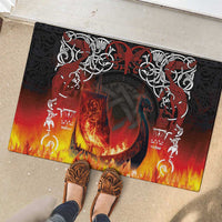 Scotland Up Helly Aa Rubber Doormat Drakkar Viking Longship Burning The Return of The Light - Wonder Print Shop