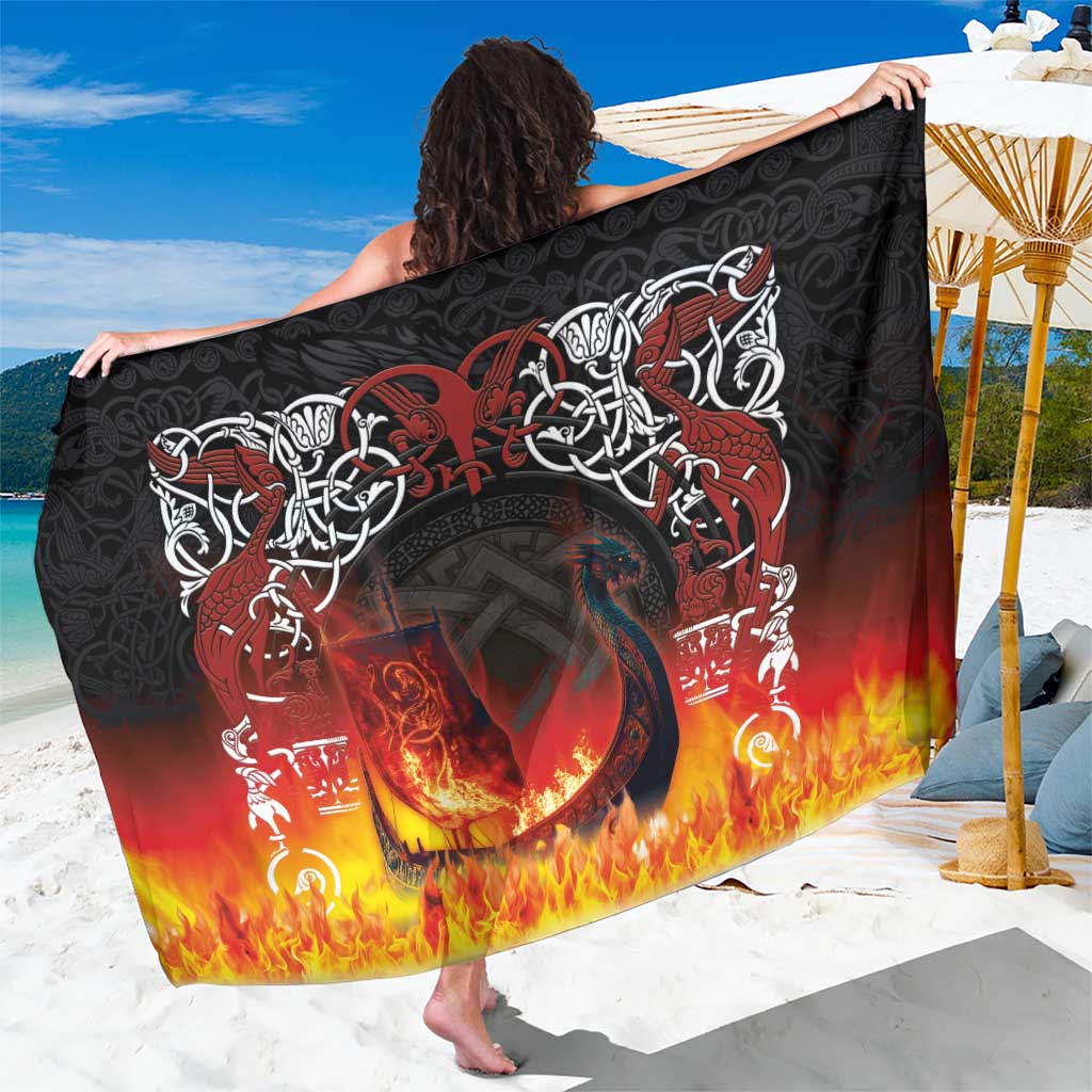 Scotland Up Helly Aa Sarong Drakkar Viking Longship Burning The Return of The Light - Wonder Print Shop