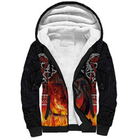 Scotland Up Helly Aa Sherpa Hoodie Drakkar Viking Longship Burning The Return of The Light - Wonder Print Shop