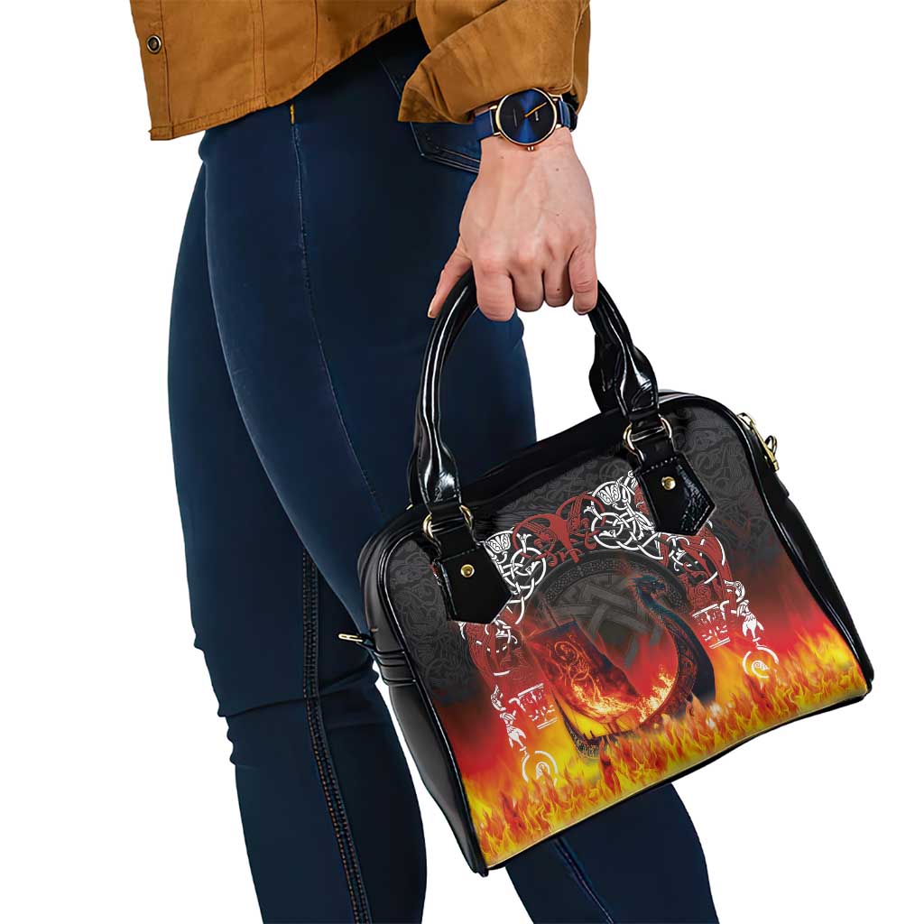 Scotland Up Helly Aa Shoulder Handbag Drakkar Viking Longship Burning The Return of The Light