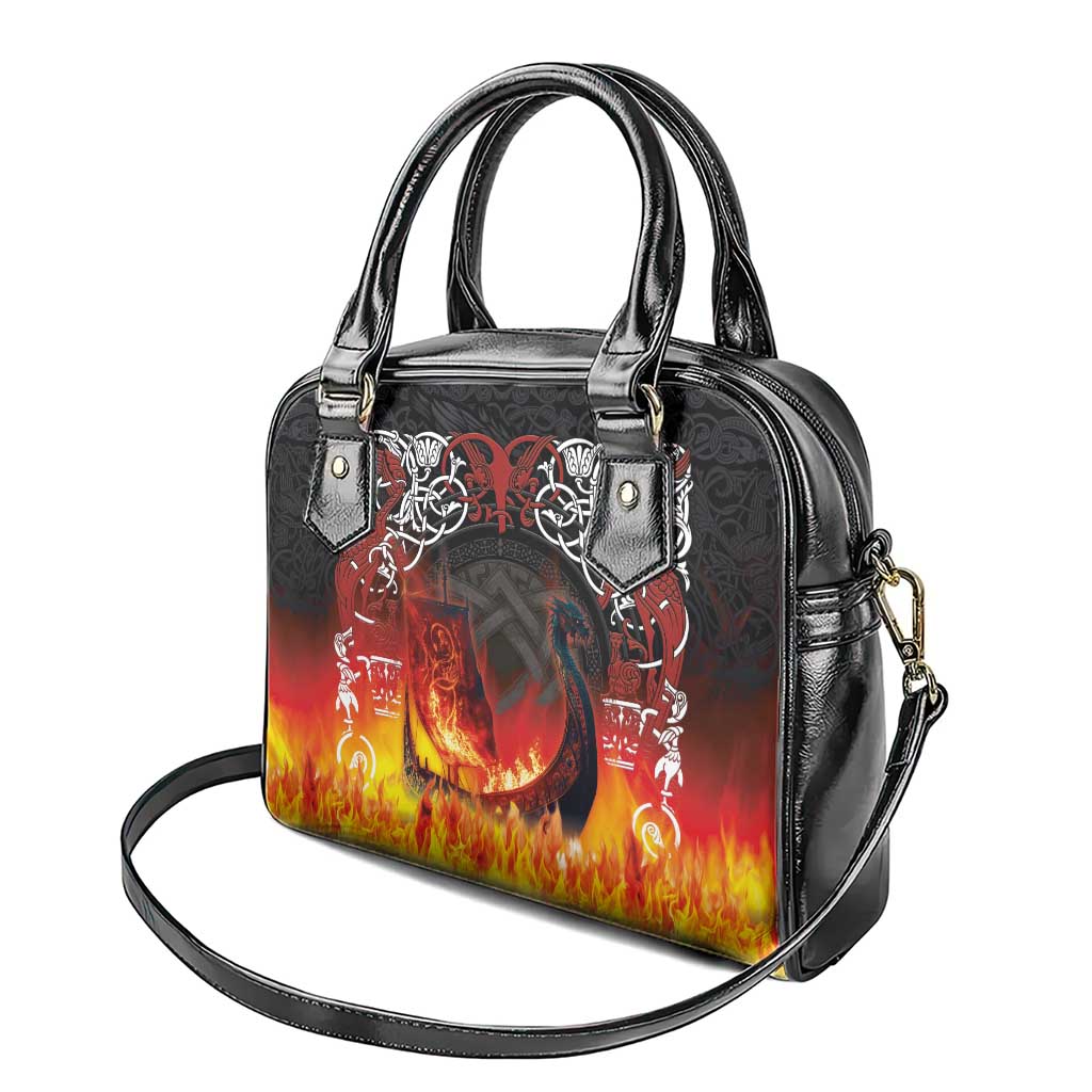 Scotland Up Helly Aa Shoulder Handbag Drakkar Viking Longship Burning The Return of The Light