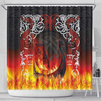 Scotland Up Helly Aa Shower Curtain Drakkar Viking Longship Burning The Return of The Light