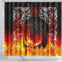 Scotland Up Helly Aa Shower Curtain Drakkar Viking Longship Burning The Return of The Light