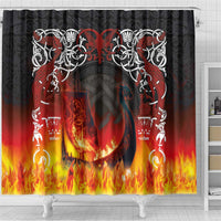 Scotland Up Helly Aa Shower Curtain Drakkar Viking Longship Burning The Return of The Light