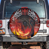 Scotland Up Helly Aa Spare Tire Cover Drakkar Viking Longship Burning The Return of The Light - Wonder Print Shop
