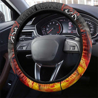 Scotland Up Helly Aa Steering Wheel Cover Drakkar Viking Longship Burning The Return of The Light - Wonder Print Shop