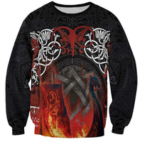 Scotland Up Helly Aa Sweatshirt Drakkar Viking Longship Burning The Return of The Light - Wonder Print Shop