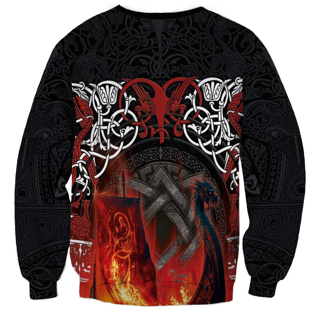 Scotland Up Helly Aa Sweatshirt Drakkar Viking Longship Burning The Return of The Light - Wonder Print Shop