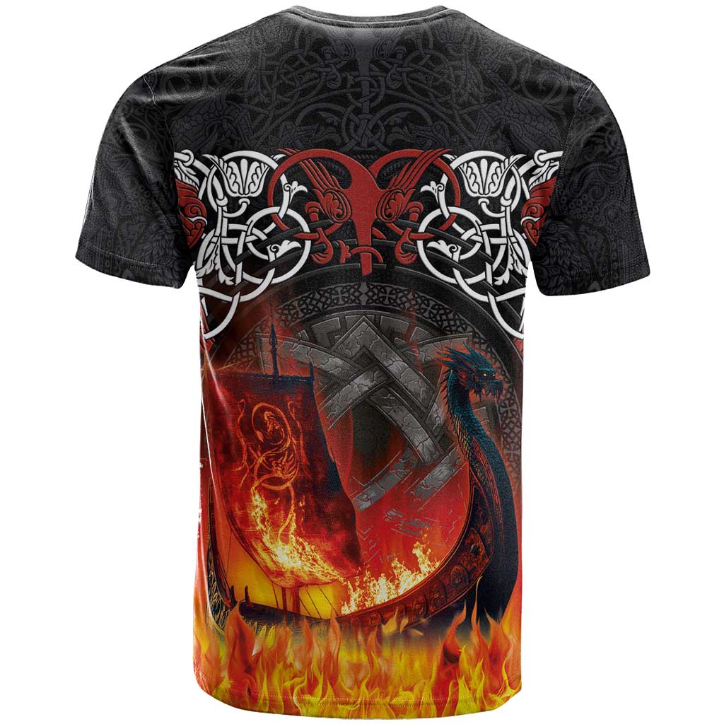 Scotland Up Helly Aa T Shirt Drakkar Viking Longship Burning The Return of The Light - Wonder Print Shop