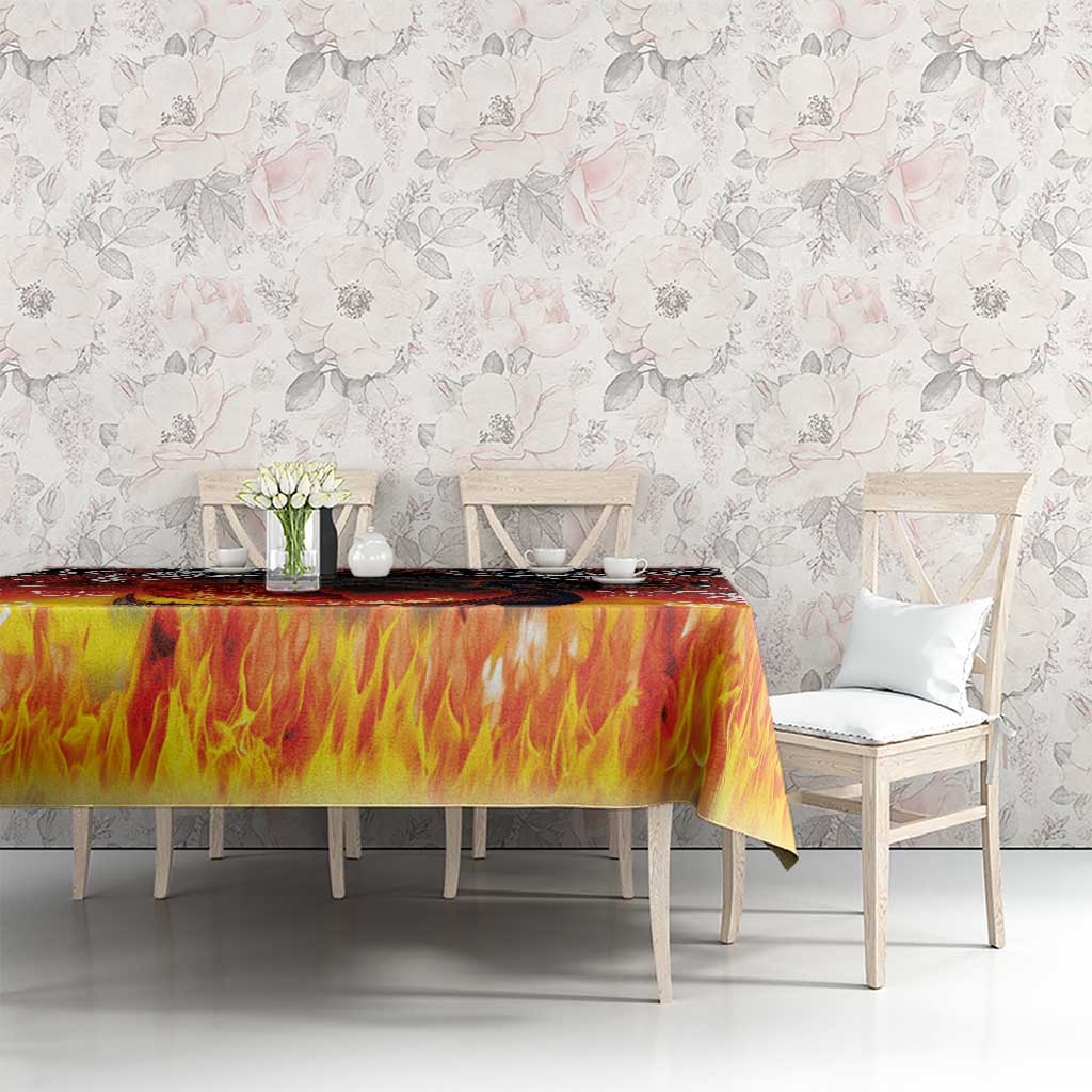 Scotland Up Helly Aa Tablecloth Drakkar Viking Longship Burning The Return of The Light - Wonder Print Shop