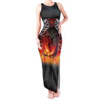 Scotland Up Helly Aa Tank Maxi Dress Drakkar Viking Longship Burning The Return of The Light - Wonder Print Shop