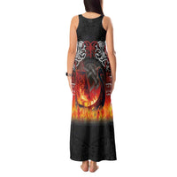 Scotland Up Helly Aa Tank Maxi Dress Drakkar Viking Longship Burning The Return of The Light - Wonder Print Shop