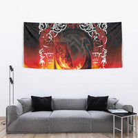 Scotland Up Helly Aa Tapestry Drakkar Viking Longship Burning The Return of The Light - Wonder Print Shop