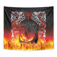 Scotland Up Helly Aa Tapestry Drakkar Viking Longship Burning The Return of The Light - Wonder Print Shop