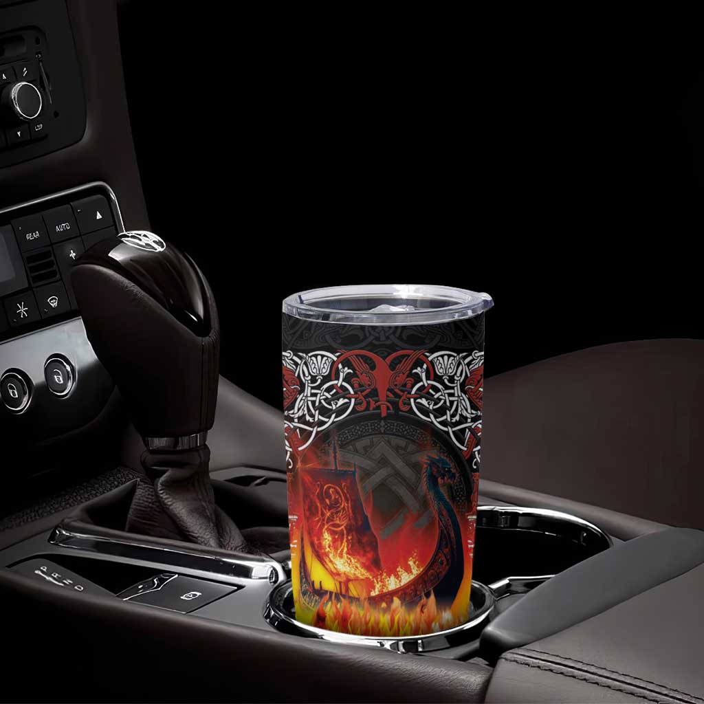 Scotland Up Helly Aa Tumbler Cup Drakkar Viking Longship Burning The Return of The Light - Wonder Print Shop