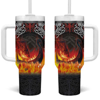 Scotland Up Helly Aa Tumbler With Handle Drakkar Viking Longship Burning The Return of The Light - Wonder Print Shop