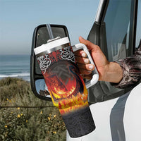 Scotland Up Helly Aa Tumbler With Handle Drakkar Viking Longship Burning The Return of The Light - Wonder Print Shop