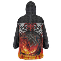 Scotland Up Helly Aa Wearable Blanket Hoodie Drakkar Viking Longship Burning The Return of The Light - Wonder Print Shop