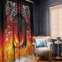 Scotland Up Helly Aa Window Curtain Drakkar Viking Longship Burning The Return of The Light - Wonder Print Shop