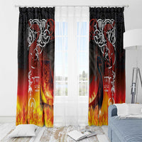 Scotland Up Helly Aa Window Curtain Drakkar Viking Longship Burning The Return of The Light - Wonder Print Shop