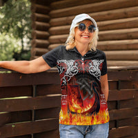 Scotland Up Helly Aa Women Polo Shirt Drakkar Viking Longship Burning The Return of The Light - Wonder Print Shop