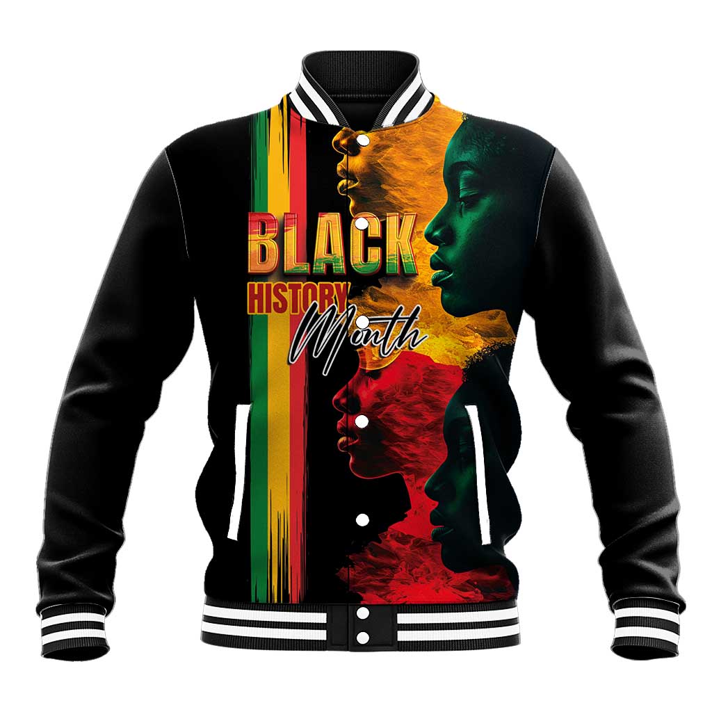 Black History Month Baseball Jacket Black Soul - I'm Black Every Month - Wonder Print Shop
