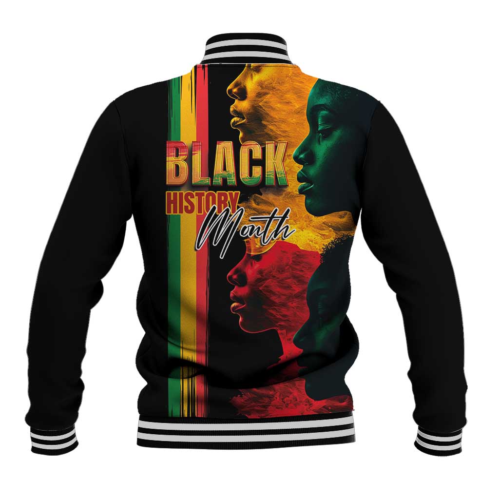 Black History Month Baseball Jacket Black Soul - I'm Black Every Month - Wonder Print Shop