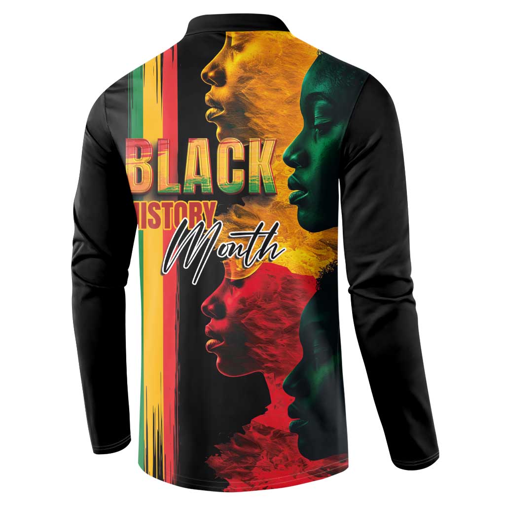 Black History Month Button Sweatshirt Black Soul - I'm Black Every Month - Wonder Print Shop