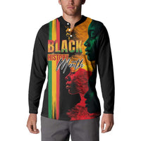 Black History Month Button Sweatshirt Black Soul - I'm Black Every Month - Wonder Print Shop