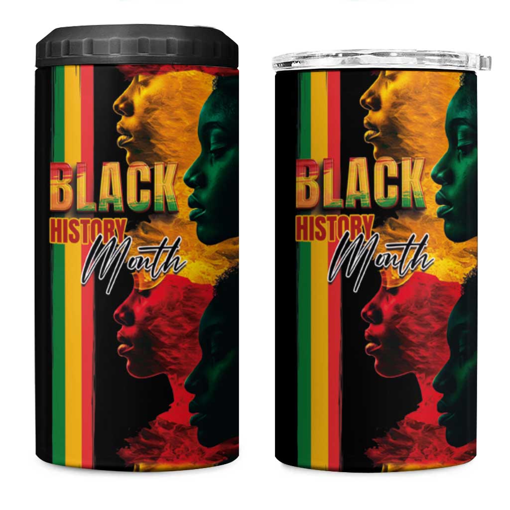 Black History Month 4 in 1 Can Cooler Tumbler Black Soul - I'm Black Every Month - Wonder Print Shop