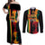 Black History Month Couples Matching Off Shoulder Maxi Dress and Long Sleeve Button Shirt Black Soul - I'm Black Every Month - Wonder Print Shop