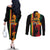 Black History Month Couples Matching Off The Shoulder Long Sleeve Dress and Long Sleeve Button Shirt Black Soul - I'm Black Every Month