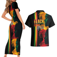 Black History Month Couples Matching Short Sleeve Bodycon Dress and Hawaiian Shirt Black Soul - I'm Black Every Month - Wonder Print Shop