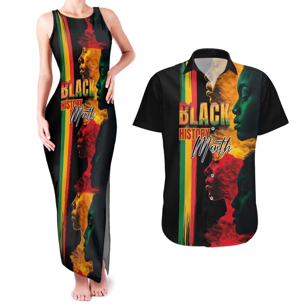 Black History Month Couples Matching Tank Maxi Dress and Hawaiian Shirt Black Soul - I'm Black Every Month - Wonder Print Shop