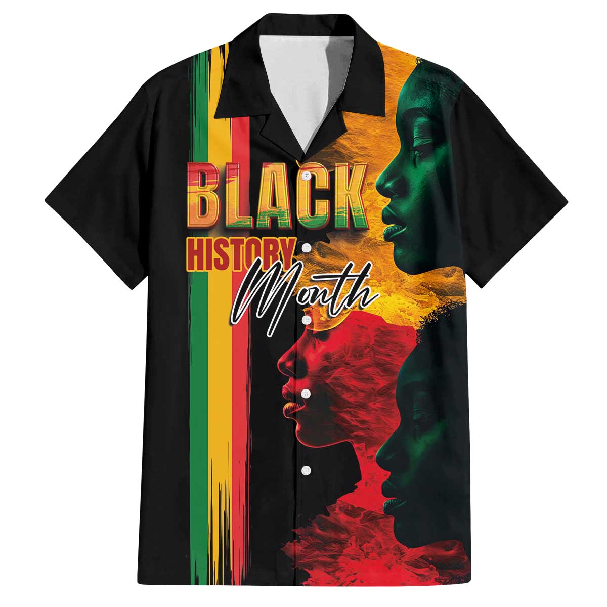 Black History Month Family Matching Off The Shoulder Long Sleeve Dress and Hawaiian Shirt Black Soul - I'm Black Every Month - Wonder Print Shop