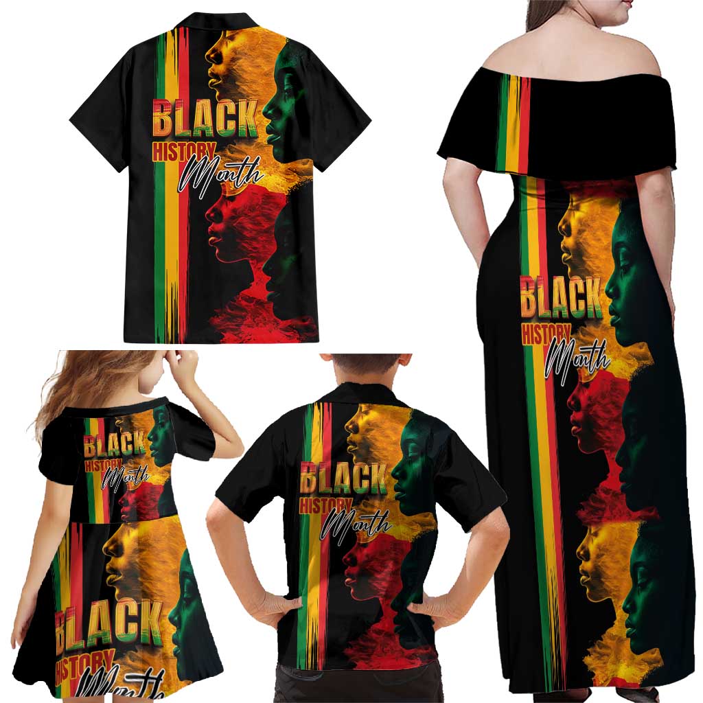 Black History Month Family Matching Off Shoulder Maxi Dress and Hawaiian Shirt Black Soul - I'm Black Every Month - Wonder Print Shop