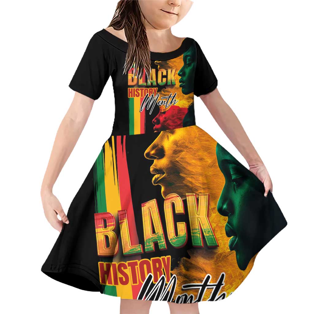 Black History Month Family Matching Off Shoulder Short Dress and Hawaiian Shirt Black Soul - I'm Black Every Month - Wonder Print Shop