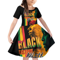 Black History Month Family Matching Off Shoulder Short Dress and Hawaiian Shirt Black Soul - I'm Black Every Month - Wonder Print Shop