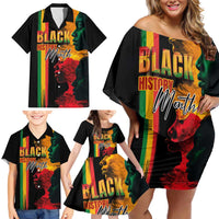 Black History Month Family Matching Off Shoulder Short Dress and Hawaiian Shirt Black Soul - I'm Black Every Month - Wonder Print Shop
