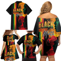 Black History Month Family Matching Off Shoulder Short Dress and Hawaiian Shirt Black Soul - I'm Black Every Month - Wonder Print Shop
