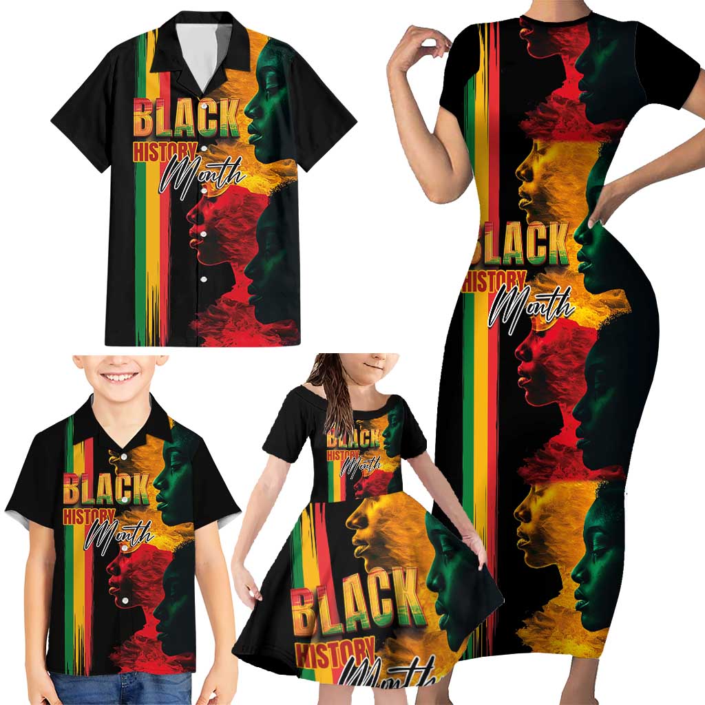 Black History Month Family Matching Short Sleeve Bodycon Dress and Hawaiian Shirt Black Soul - I'm Black Every Month - Wonder Print Shop