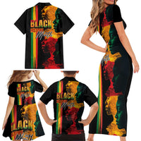 Black History Month Family Matching Short Sleeve Bodycon Dress and Hawaiian Shirt Black Soul - I'm Black Every Month - Wonder Print Shop