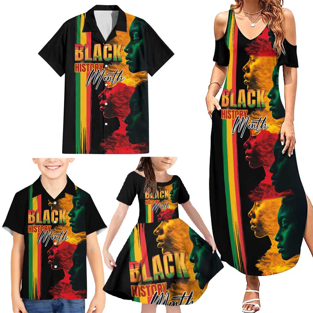 Black History Month Family Matching Summer Maxi Dress and Hawaiian Shirt Black Soul - I'm Black Every Month - Wonder Print Shop