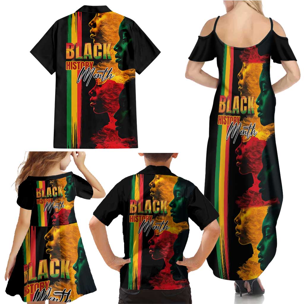 Black History Month Family Matching Summer Maxi Dress and Hawaiian Shirt Black Soul - I'm Black Every Month - Wonder Print Shop