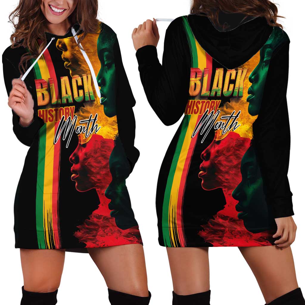 Black History Month Hoodie Dress Black Soul - I'm Black Every Month - Wonder Print Shop