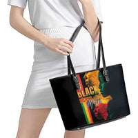 Black History Month Leather Tote Bag Black Soul - I'm Black Every Month - Wonder Print Shop