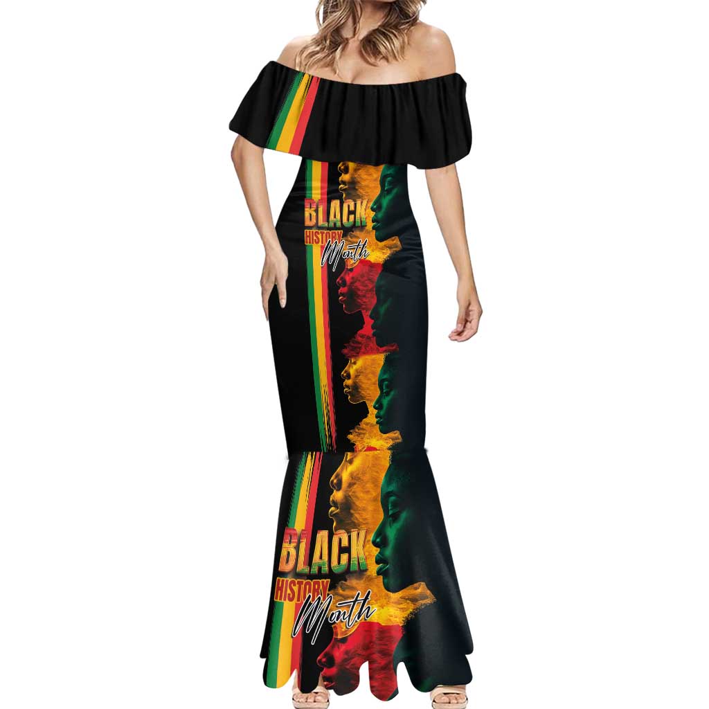 Black History Month Mermaid Dress Black Soul - I'm Black Every Month - Wonder Print Shop