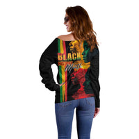 Black History Month Off Shoulder Sweater Black Soul - I'm Black Every Month - Wonder Print Shop