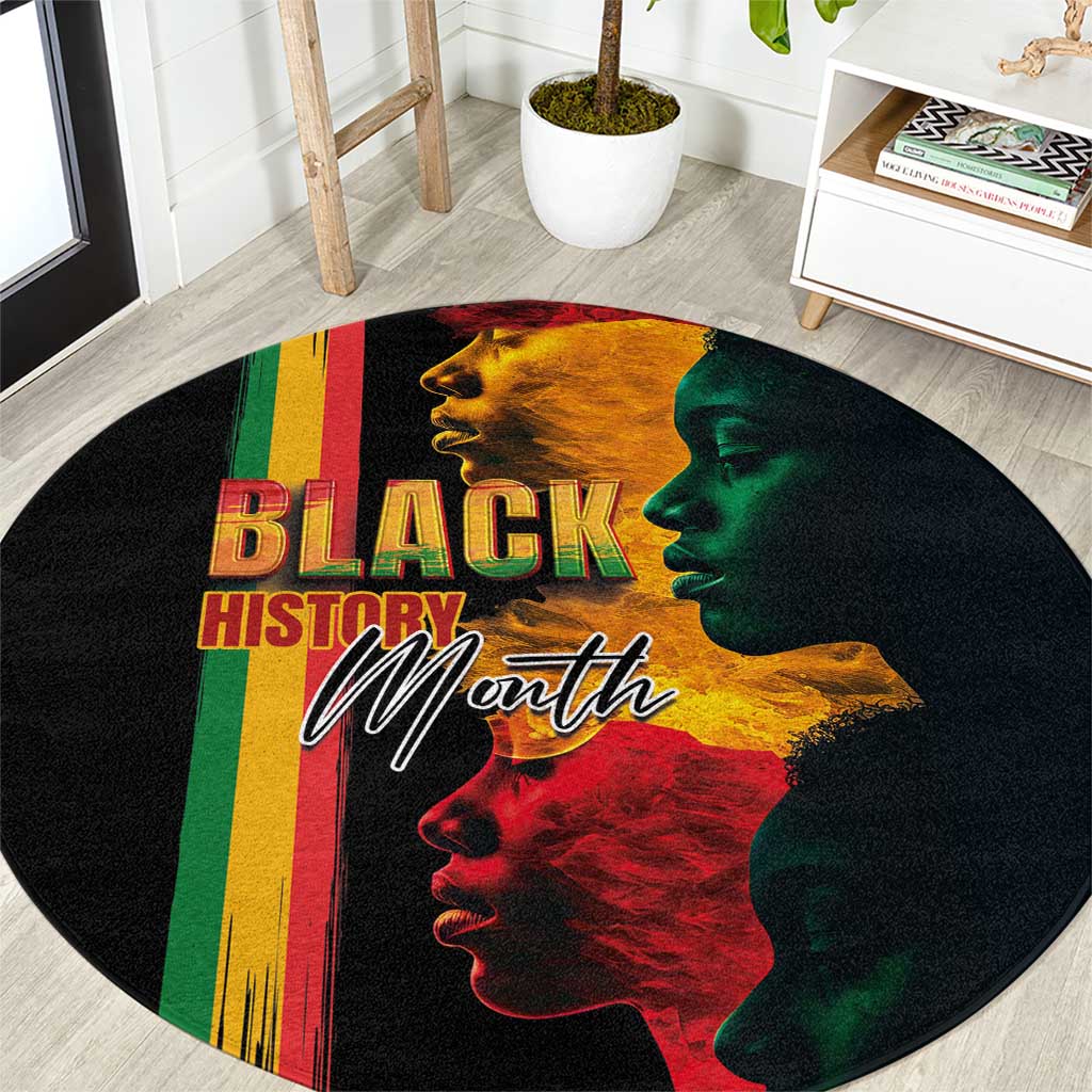 Black History Month Round Carpet Black Soul - I'm Black Every Month