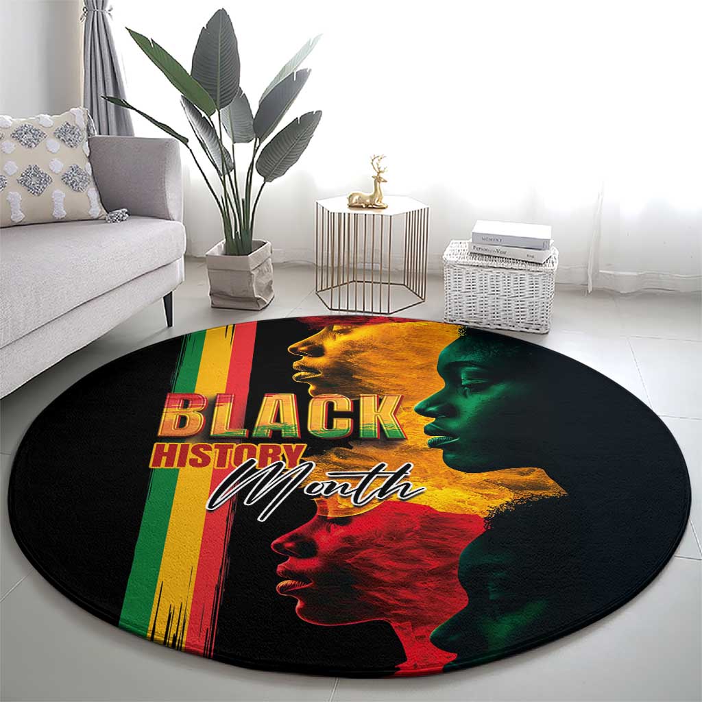 Black History Month Round Carpet Black Soul - I'm Black Every Month